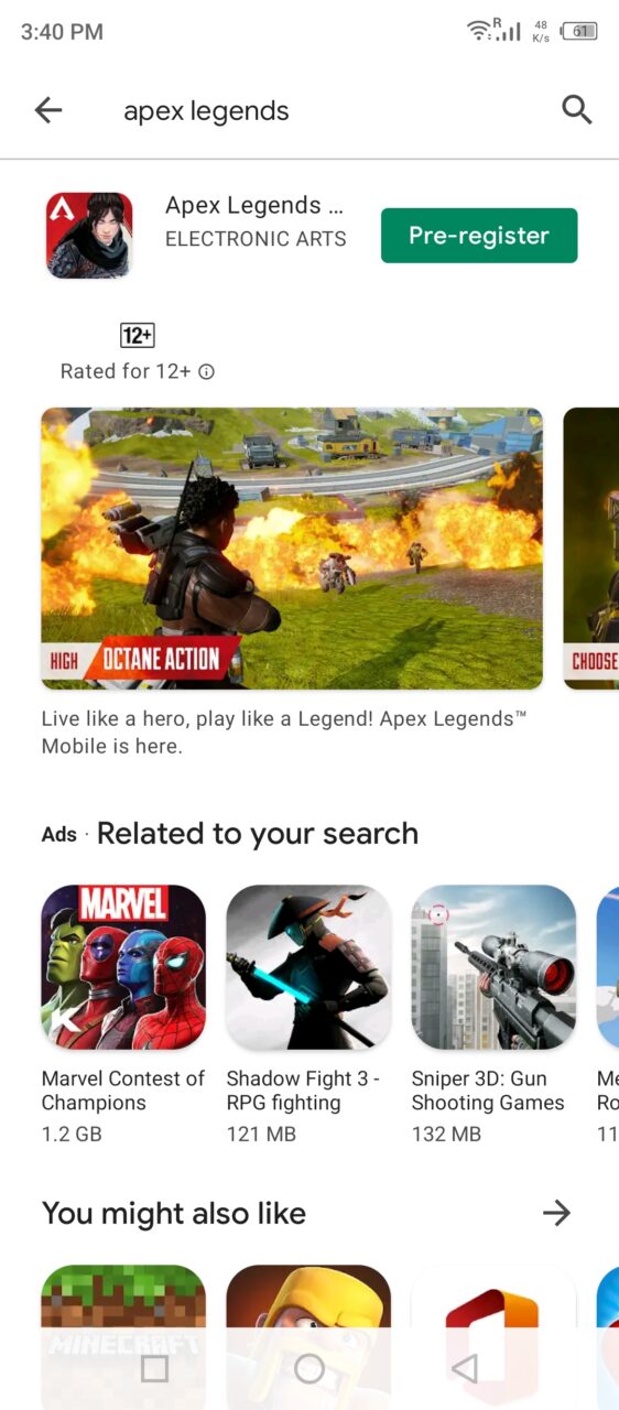 Seleziona Apex Legends Mobile (3)