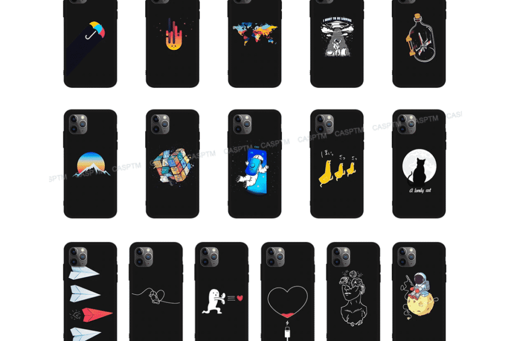 Черный мягкий TPU чехол для iPhone 12