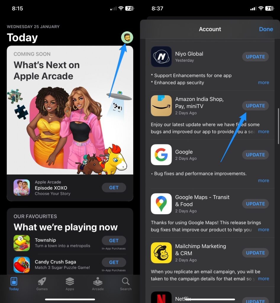 Aggiorna l'app Amazon - L'app Amazon non funziona su iPhone