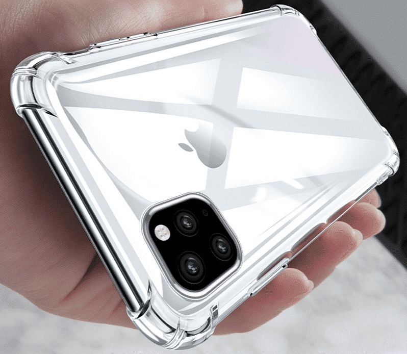 iPhone 11、iPhone 11 Pro、iPhone 11 Pro Max用ショックプルーフバンパークリアシリコンケース