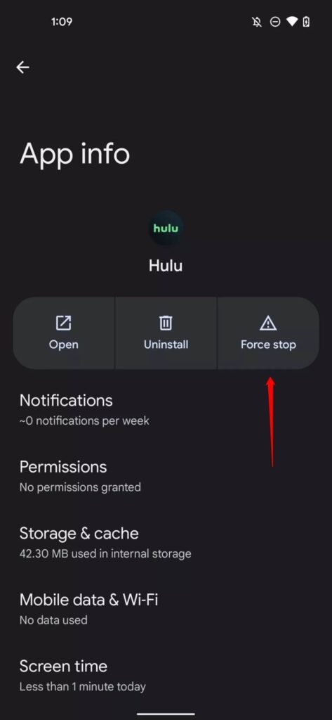 Forcer l'arrêt de Hulu - « Nous avons rencontré une erreur lors du changement de profils » dans Hulu