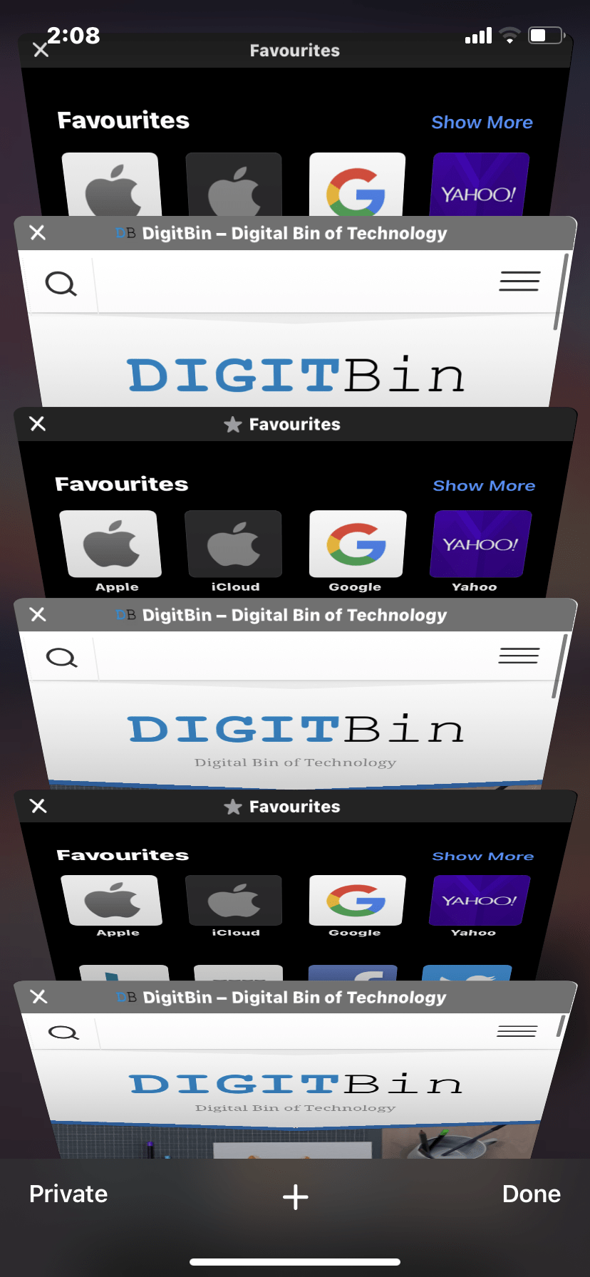 Safari Tabs Management
