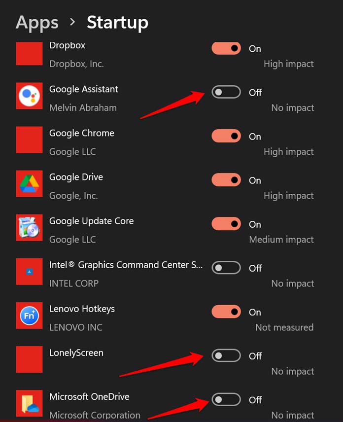 desativar aplicativos na inicialização do Windows