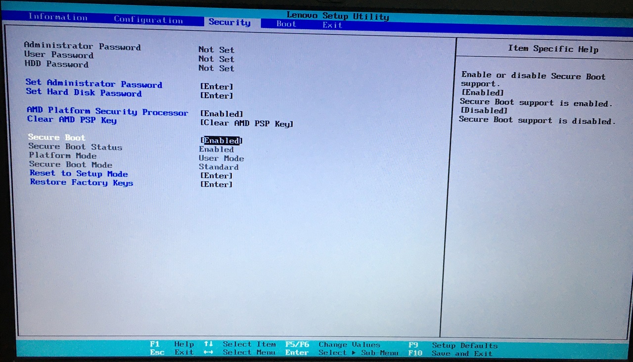 Scegli Secure Boot (13)