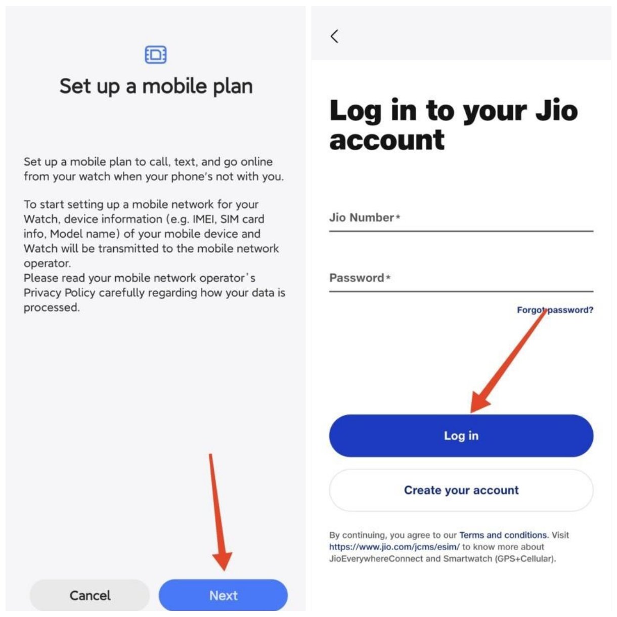 accesso a jio