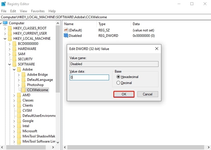 Editor del Registro - CCXProcess