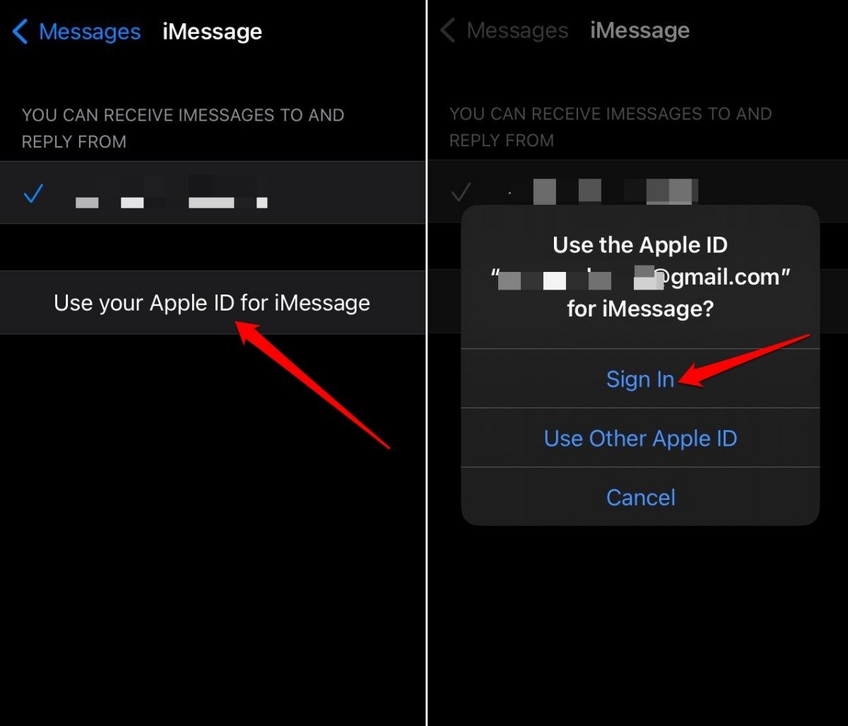 iniciar sesión con Apple ID para acceder a iMessage