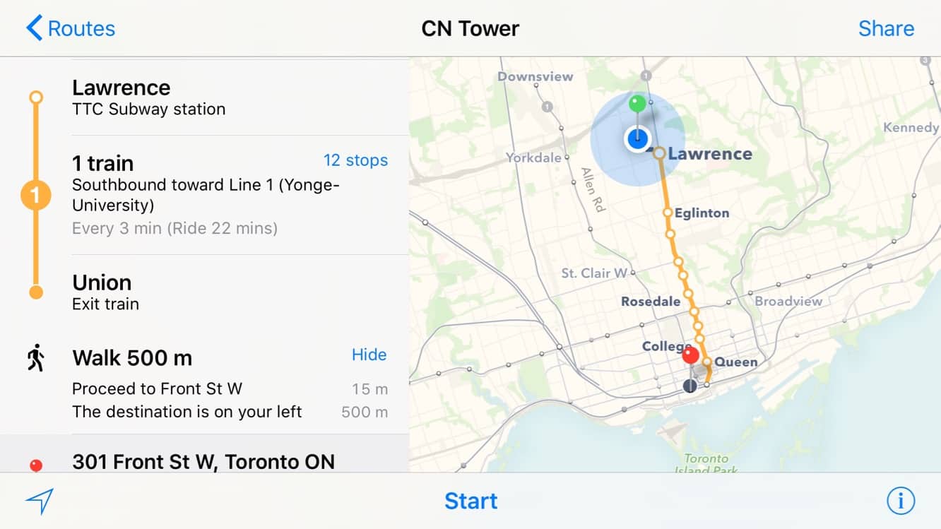 Ein erster Blick auf den öffentlichen Nahverkehr in iOS 9 in Apple Maps (Aktualisiert für watchOS 2)