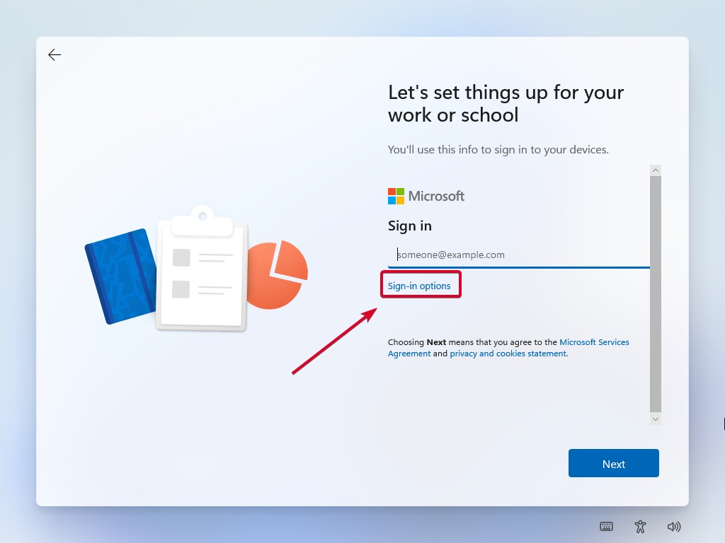 Windows 11 OOBE Signin Options