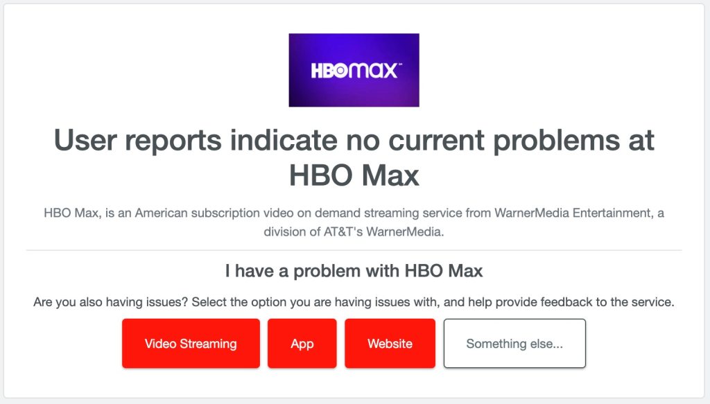 HBO Max Down