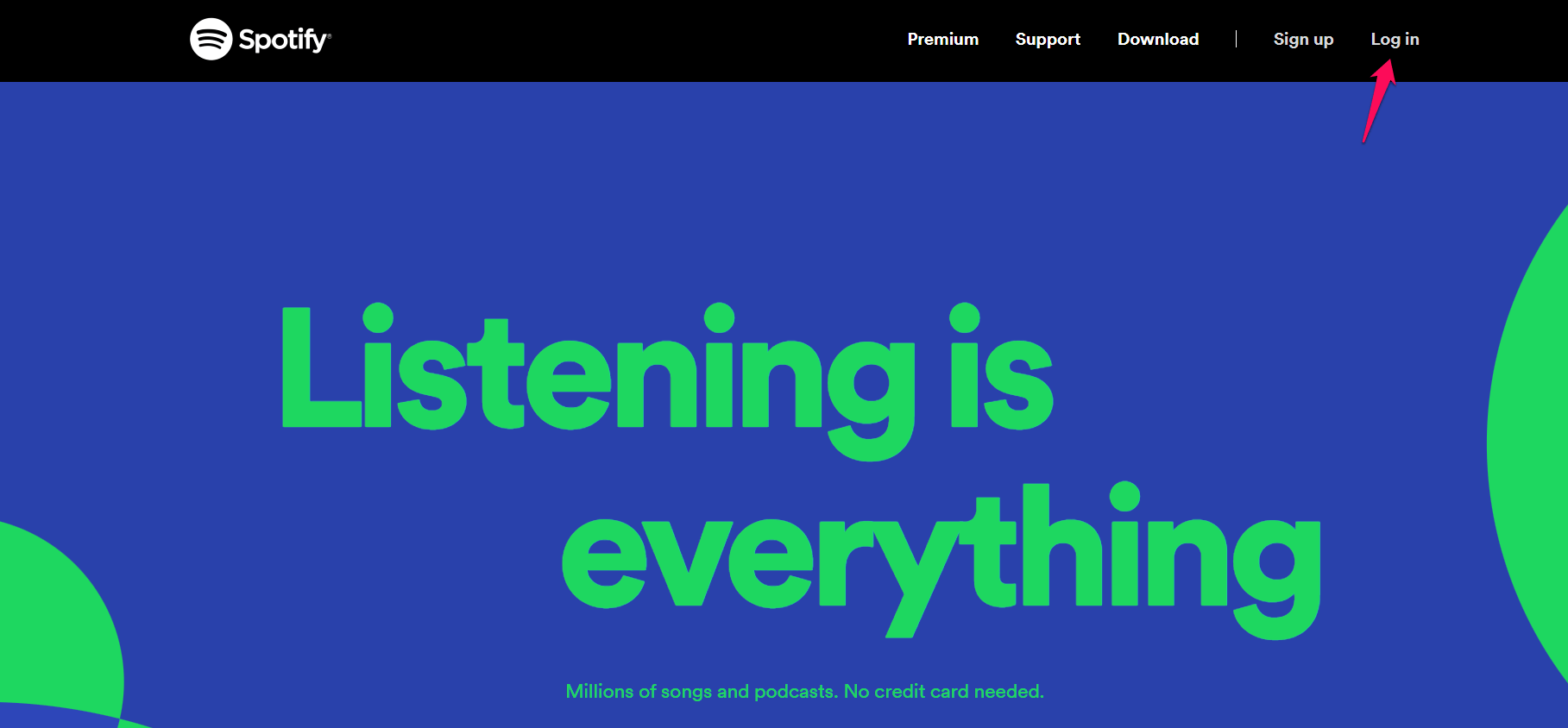 Inicio de sesión de Spotify