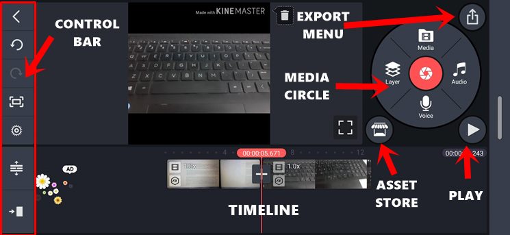 Paramètres de base de KineMaster