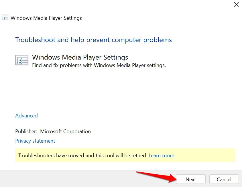 risolvi problemi di Windows media player