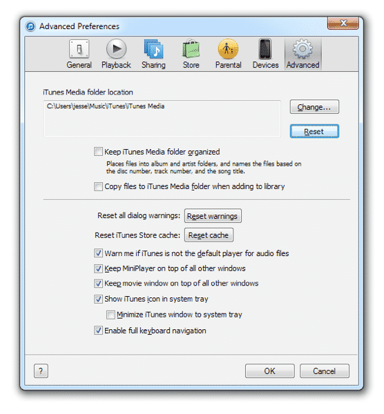 Einrichten mehrerer iTunes-Bibliotheken auf einem einzelnen PC