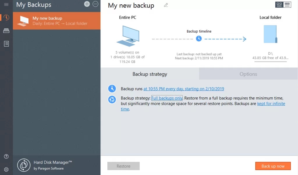 Paragon Hard Disk Manager - 무료 Windows 11 복구 도구