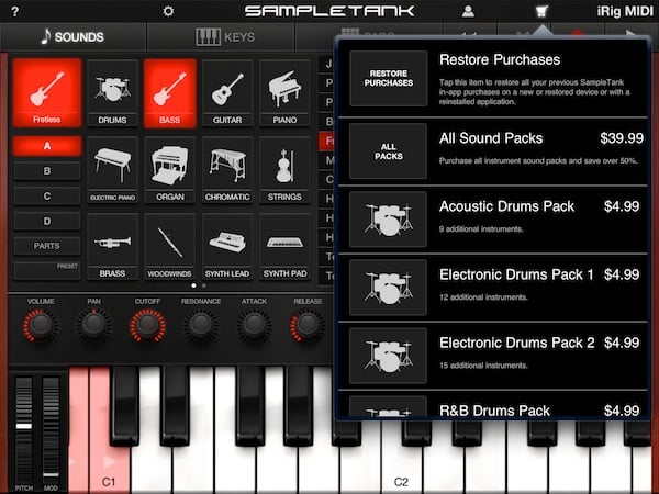 리뷰: IK Multimedia iRig MIDI + SampleTank for iOS