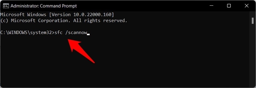 comando sfc scan now windows 11