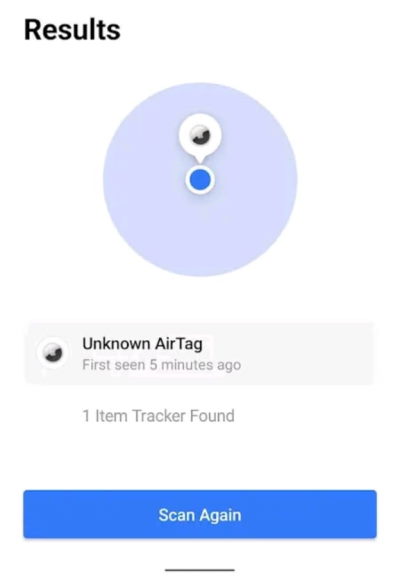 scansiona i tracker apple vicino a te con android