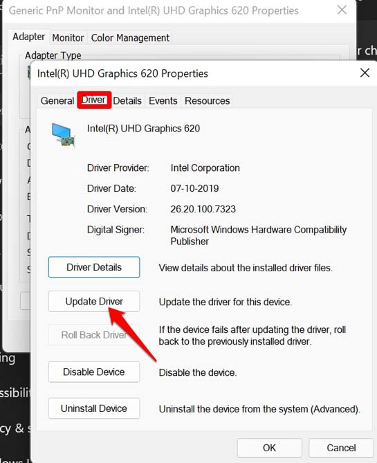atualizar driver da GPU