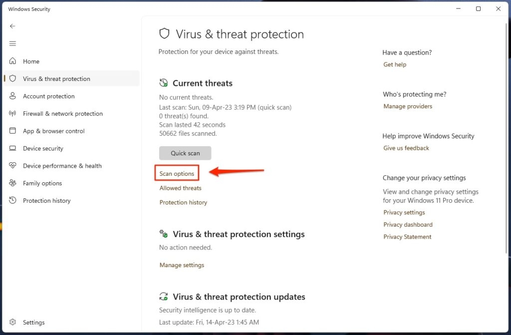 Protección contra virus y amenazas - Error de inicio del controlador de pantalla de Nvidia