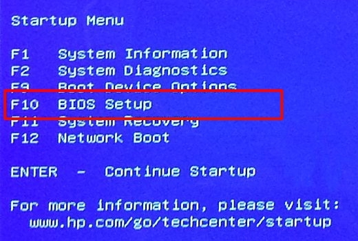 configuration du bios hp windows 11