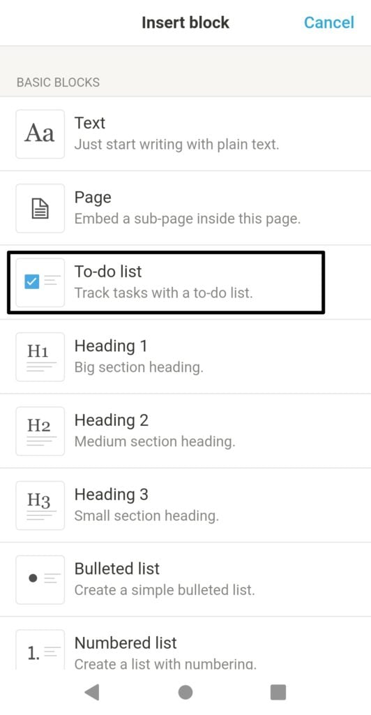 Hacer una agenda semanal en Notion
