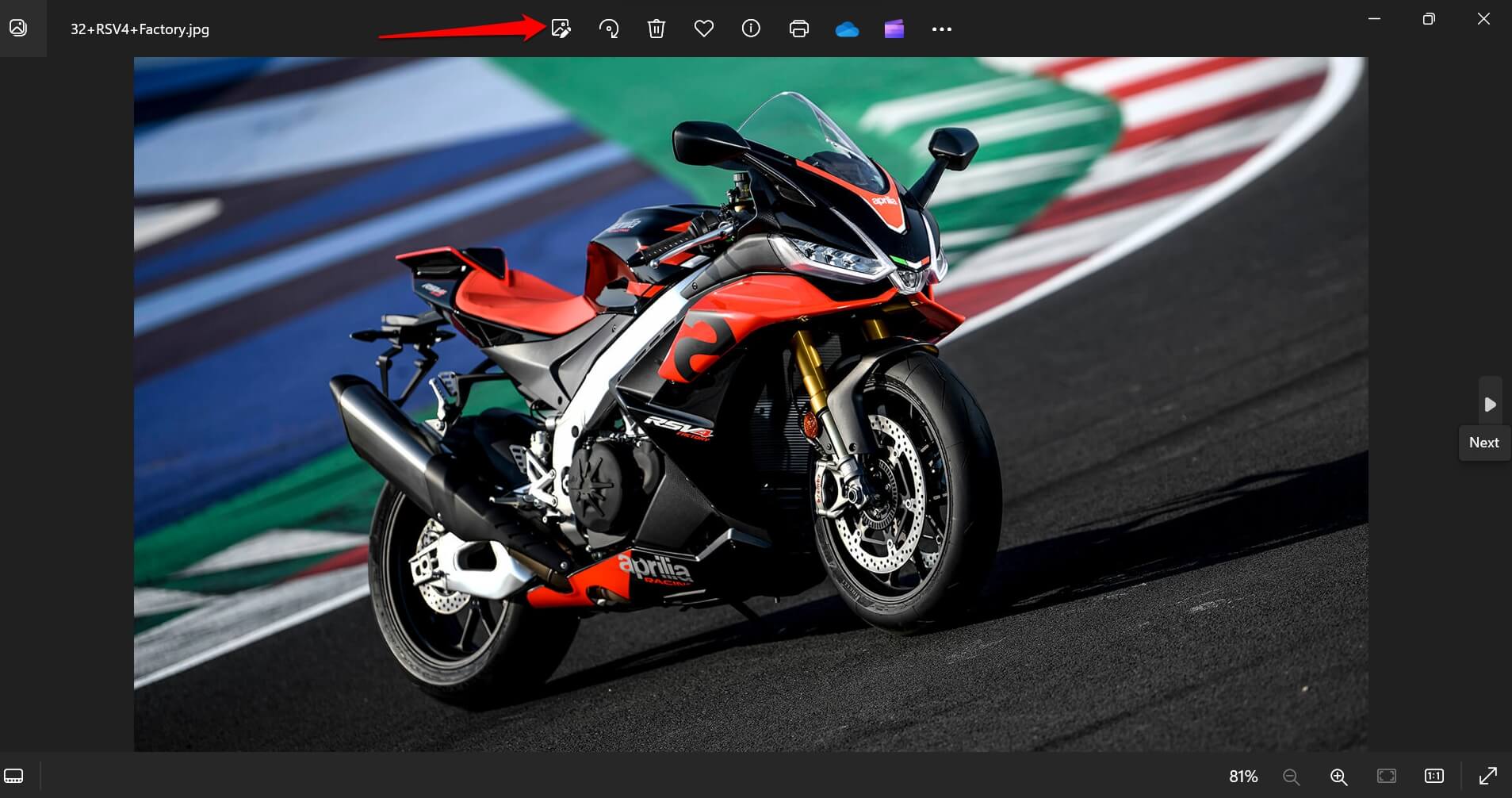 ein Bild in der Windows Fotos-App bearbeiten