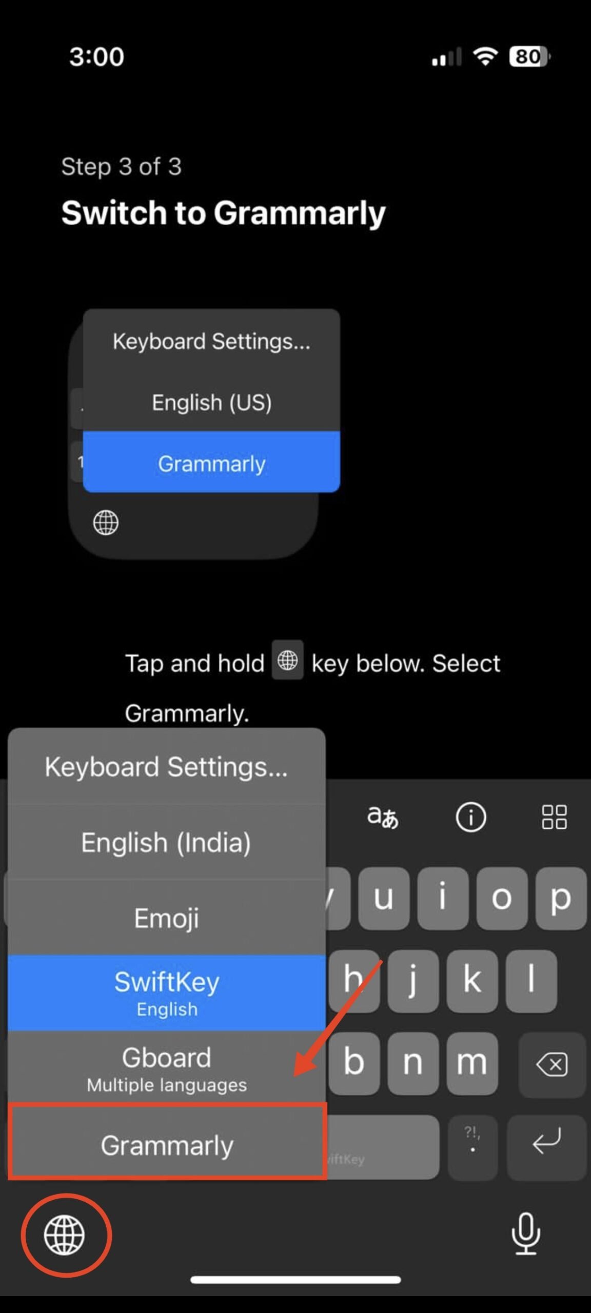 Selecionar Grammarly