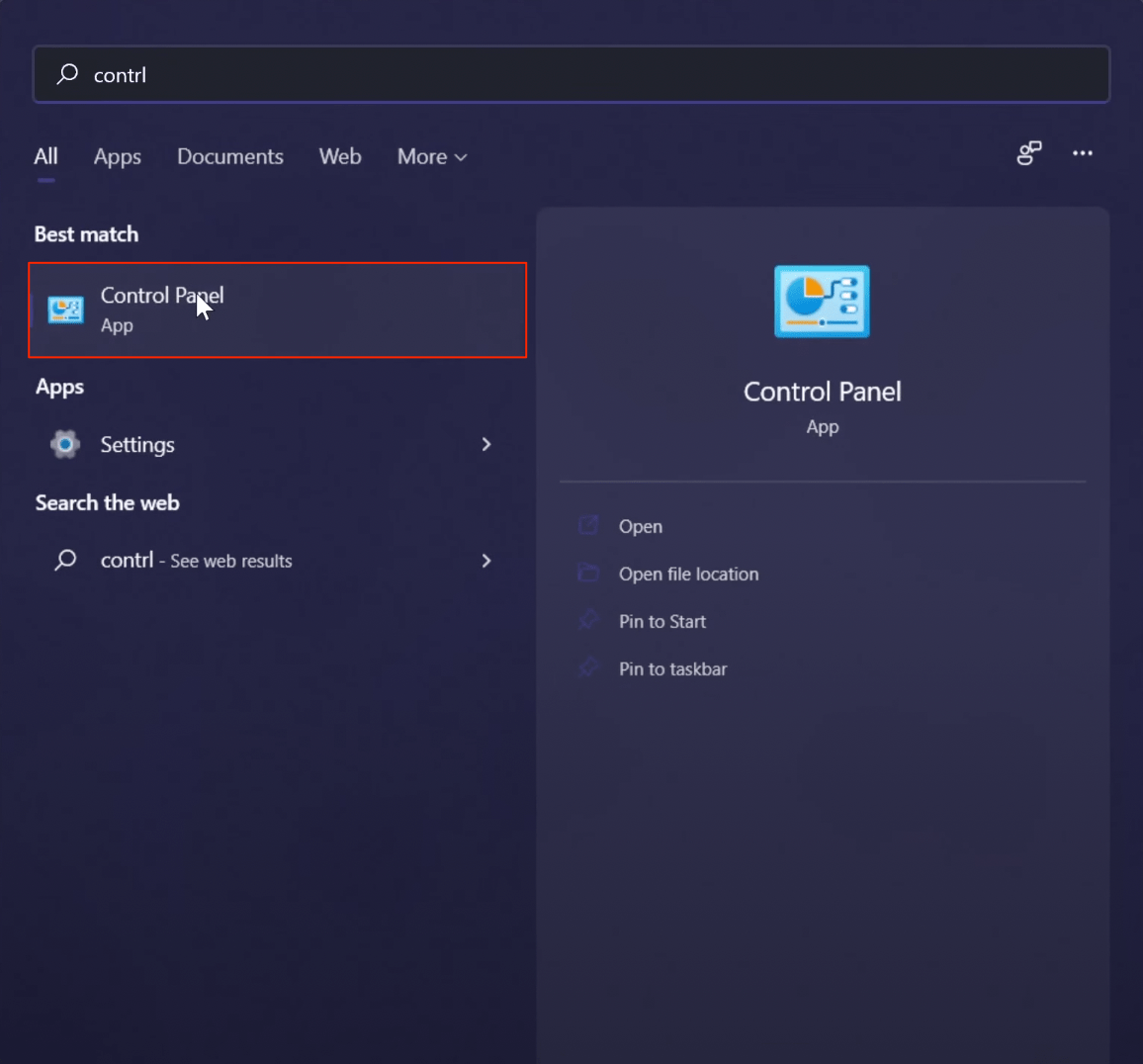 Systemsteuerung Windows 11