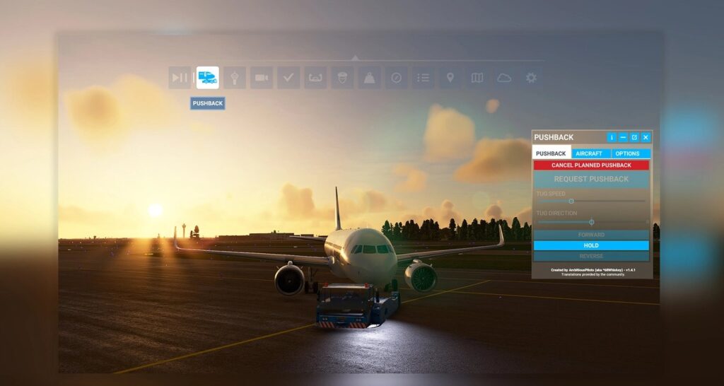 Toolbar Pushback - Meilleur Outil MSFS 2024