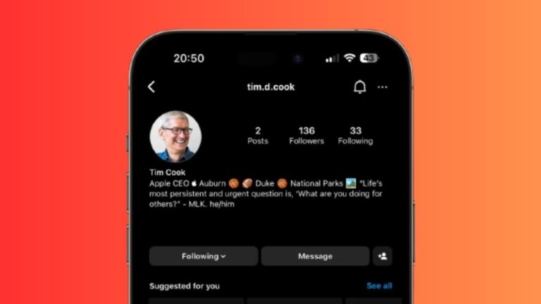 Faux compte Tim Cook