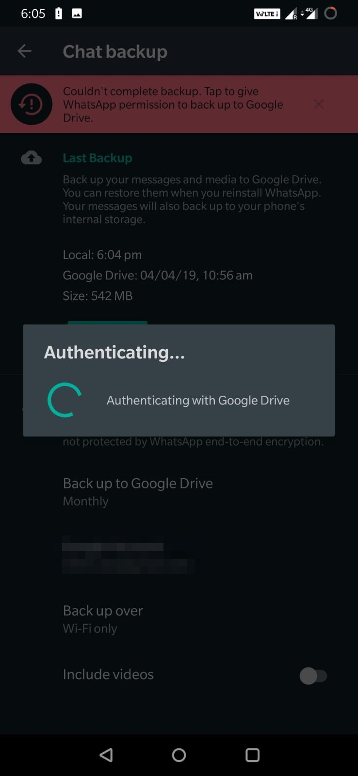Google Drive로 인증 중