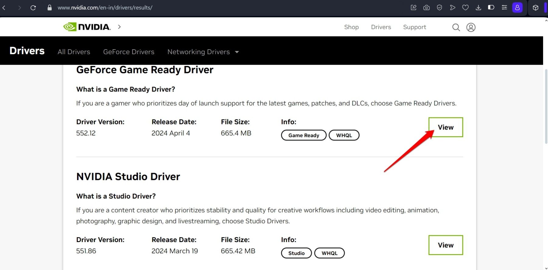 GPU-Treiber manuell für Windows herunterladen