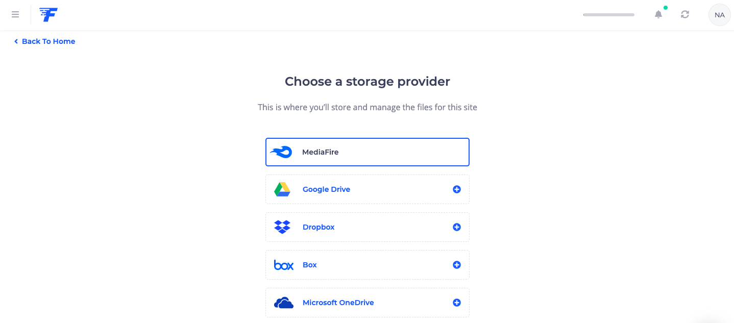 Подключить Mediafire
