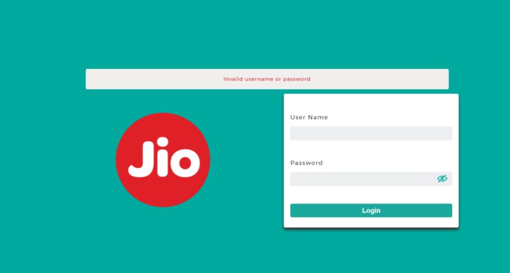 Учетные данные для входа в роутер Jio по умолчанию
