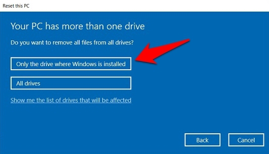 Reset the Drivers