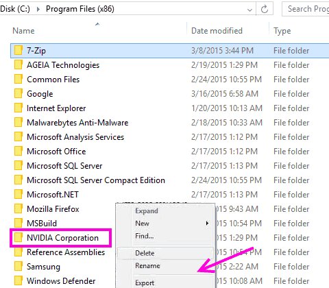 rename_nvidia_fix_nvidia_installer_cannot_continue_error_windows_10