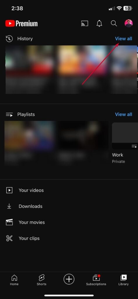Turn Off YT Watch History