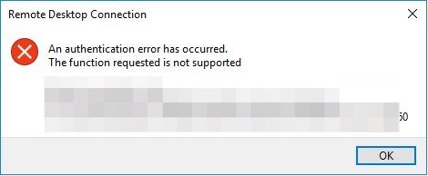 Erro de Autenticação do Desktop Remoto