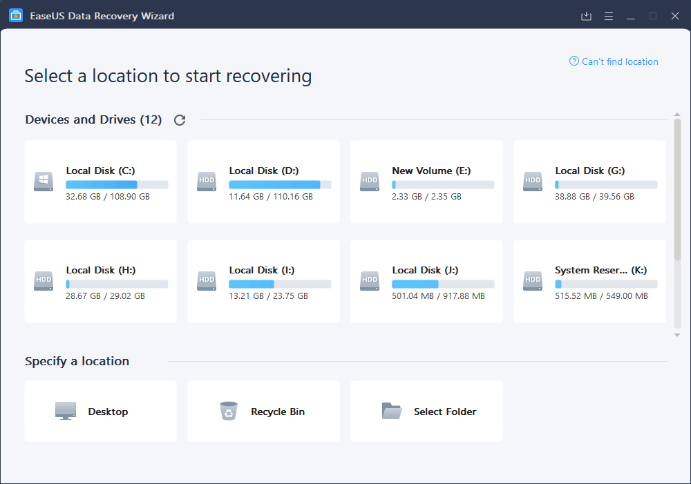 Seleziona il Tuo Storage