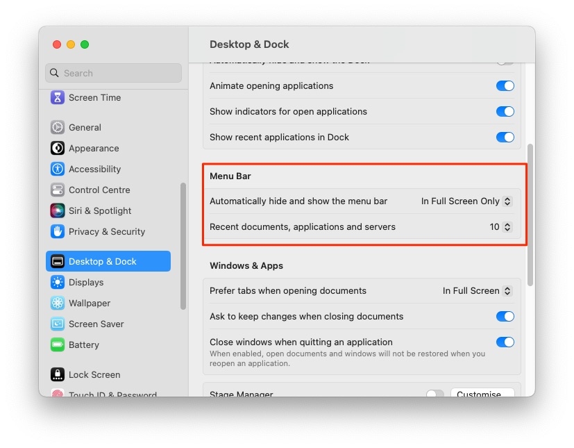 Auto Hide Menu Bar - MacBook Menu Bar Disappeared
