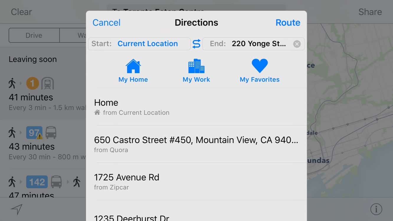 Ein erster Blick auf den öffentlichen Nahverkehr in iOS 9 in Apple Maps (Aktualisiert für watchOS 2)