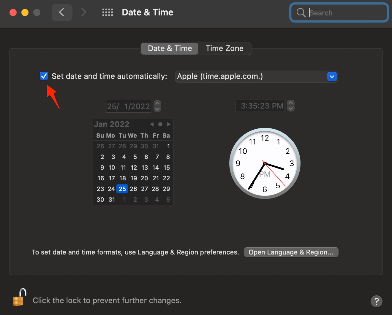Establecer fecha y hora automáticamente
