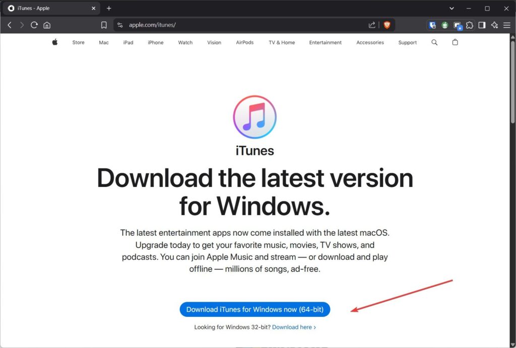 iTunesをダウンロード