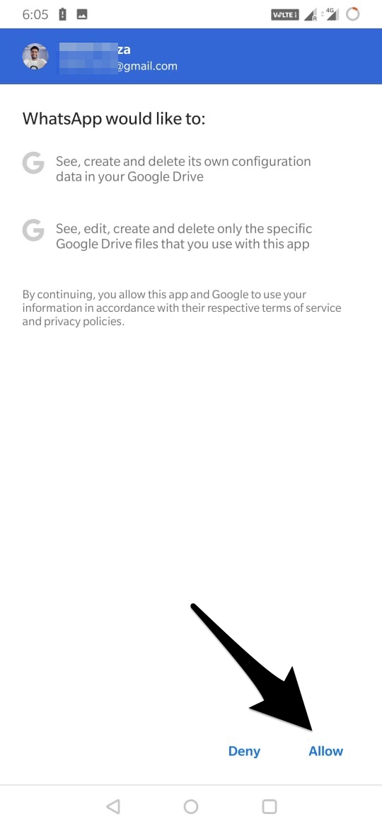 Google Drive 접근 허용