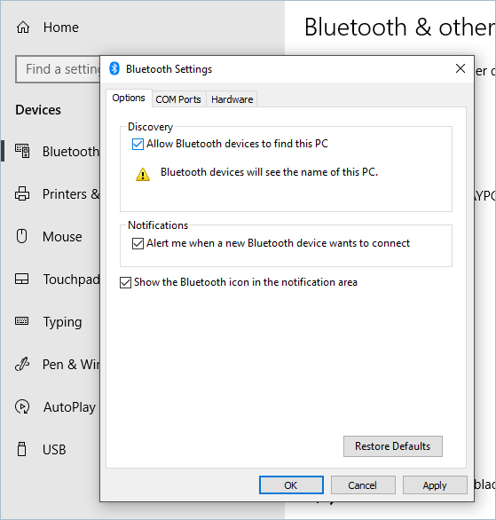исправить проблемы с Bluetooth в Windows 10