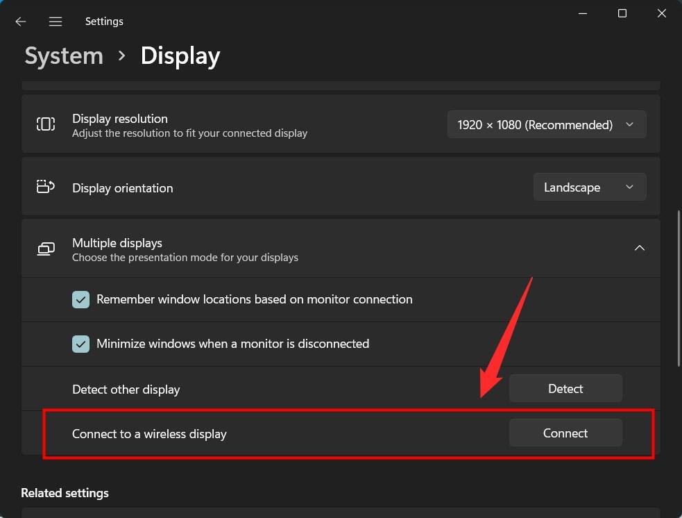 Collegati a un display wireless
