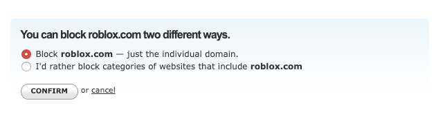 항상 Roblox roblox.com 도메인 차단