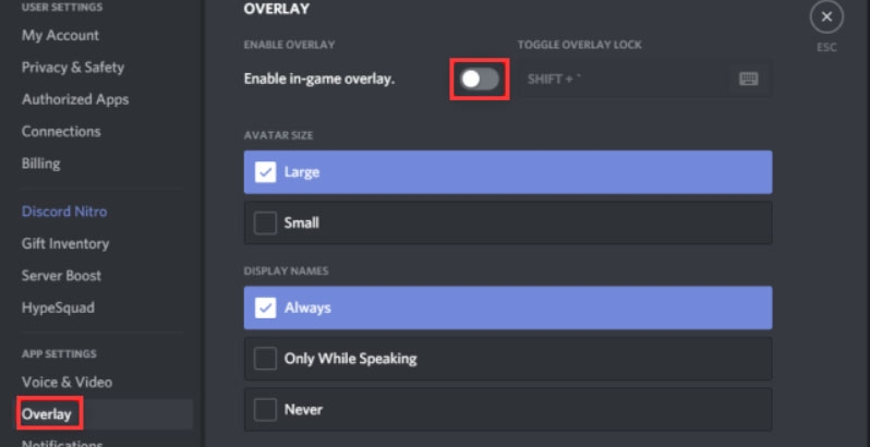 Desactivar la Superposición de Discord - El Tema del Perfil de Discord No se Guarda