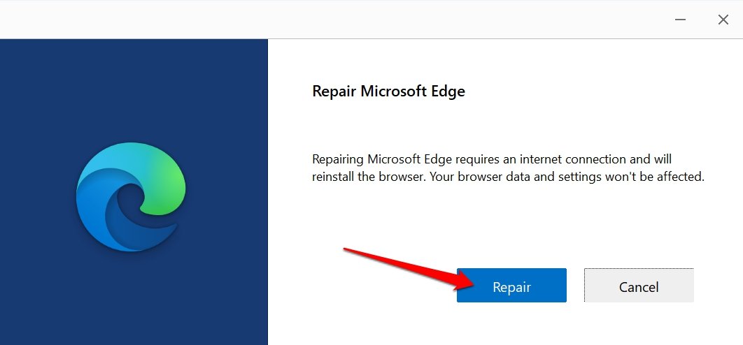 reparar microsoft Edge